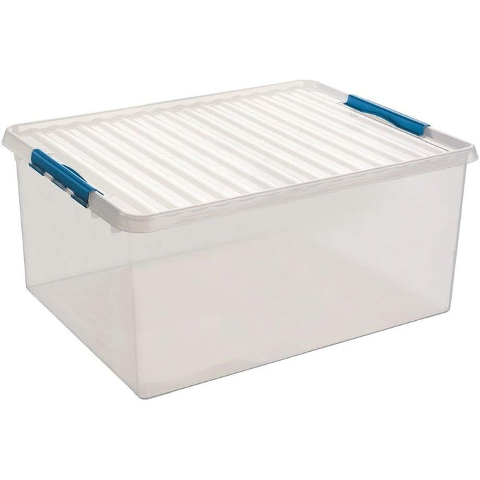 Sunware Q-Line Box - 120 Liter - 80 x 50 x 38cm - transparent/blue