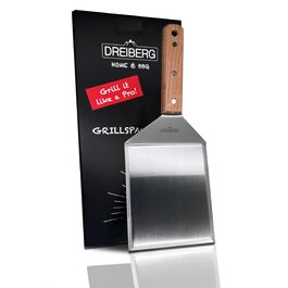 Набір для приготування бургерів DREIBERG® з нержавіючої сталі (9 предметів) - включає лопатку, гриль-прес, розчавлювач, диспенсер спецій, рецепти та папір для випікання