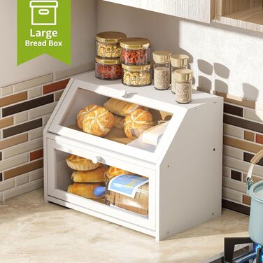 Бротокнига для кухні BMOSU: двошарова, бамбукова, велика місткість, білий колір