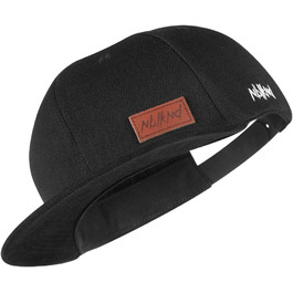 Snapback кепка Nebelkind для чоловіків та жінок, чорний замш, універсальний розмір, регульована, стильна бейсболка в стилі streetwear, ретро
