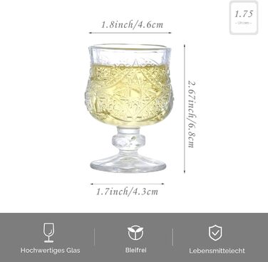 Набір келихів Cordial 50 мл для текіли, хересу (8 шт) на ніжці