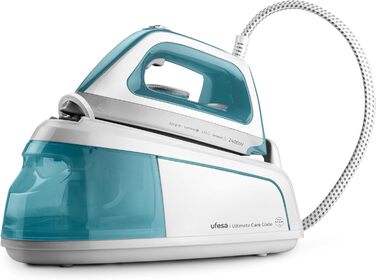 Праска з парогенератором Ufesa Perfect Steam, 2400 Вт, 6,5 бар, вертикальна та горизонтальна прасування, паровий удар 290 г, бак 1,2 л (Ultimate Care Glide)
