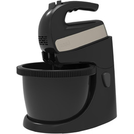 Ручний міксер Black+Decker BXMX500E, 500 Вт, нержавіюча сталь, сірий/чорний, з чашею