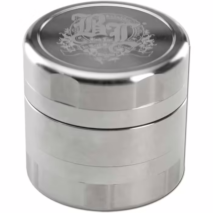 Black Leaf BL Deluxe Grinder 5-Piece | High-quality crusher made of stainless steel | Premium grinder with jeans pouch and bamboo box | Height 49mm