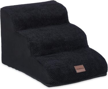 Сходинки для собак та котів Relaxdays, 3 сходинки, чорного кольору, розмір 33 x 41 x 54 см