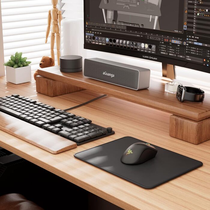 KTRIO Комплект килимків для миші 3 шт. (275x215 мм, чорний) з антиковзаючою основою та прошитими краями