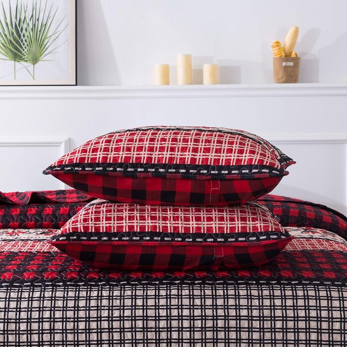 Комплект постільної білизни Soul & Lane: ковдра з 2 наволочками, дитячий, з дикими тваринами, природа, рустикальний стиль, Queen