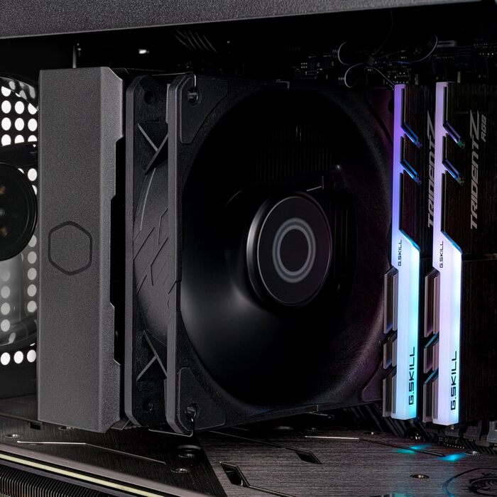 Cooler Master Hyper 212 Black - кулер для CPU з RGB підсвічуванням, LGA1700 & AM5, чорний, з 4 heatpipes