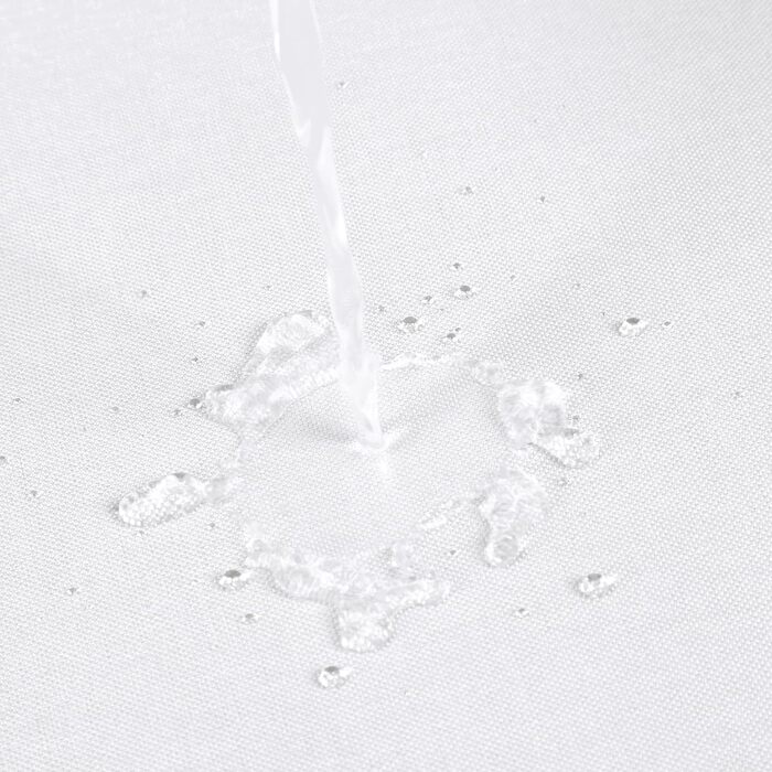 Штора для душу LinTimes з льону, 180x200 см, біла - важкий 240 GSM, з гачками, готельний люкс, машинне прання