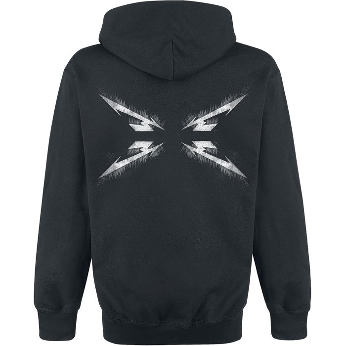 Чоловічий худі Metallica з принтом Spiked Logo, чорний, офіційний мерч гурту, розмір XL