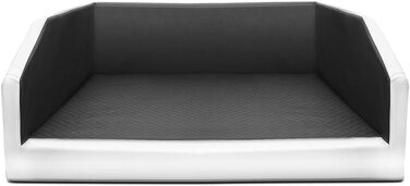 Преміум лежанка для собак Mayaadi-Home - 100 x 70 x 38 см | Лежанка для собак в авто | Лежанка в багажник з захисним покривалом | Чорно-біла, розмір M (100x70x38 см)