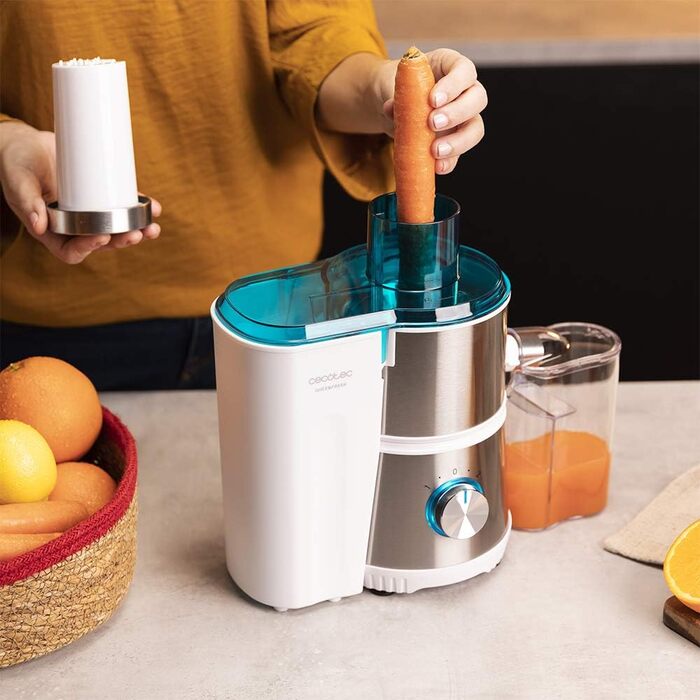 Блендер Cecotec 400W Juice&Fresh 400 Titan White з титановим покриттям, 2 швидкості