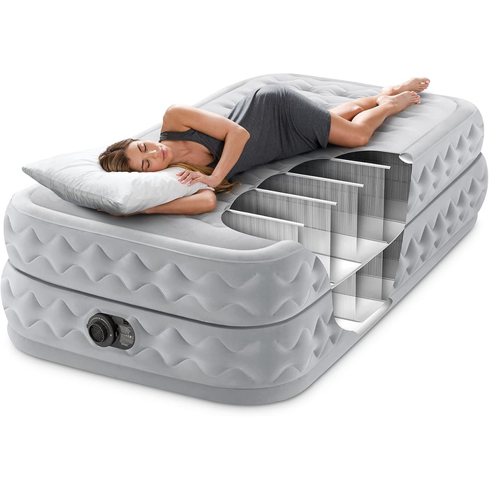 Надувний матрац Intex Twin Supreme Air-Flow з технологією Fiber-Tech, 99 x 191 x 51 см (64488ND)