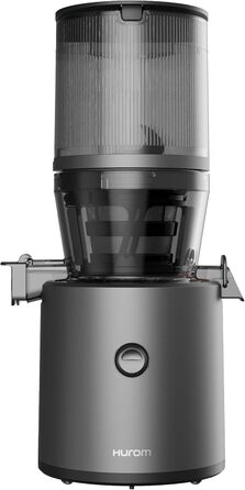 Соковитискач Hurom H320N електричний, холодного віджиму, для овочів та фруктів, 200 Вт, BPA Free, титановий сірий, тиха робота, легке очищення, контейнер 2л, сито-фільтр