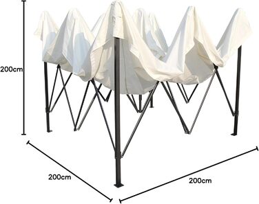 All Seasons Gazebos Pavilion, 2 x 2 m, robust, completely waterproof (Cream)