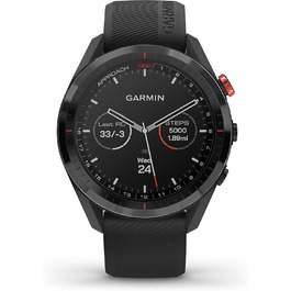Годинник GPS Garmin Approach S62, чорний - гольф навігатор з інтегрованим віртуальним каді та картографією
