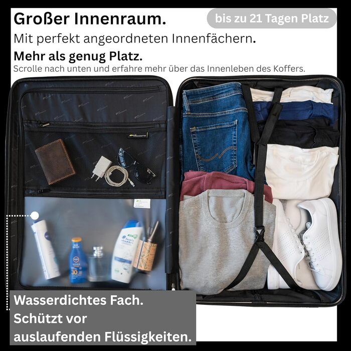 Валіза Cocoono Hartschalenkoffer XL: велика, 95-104L, 8 коліс, ABS, TSA-замок, телескопічна ручка, антрацит