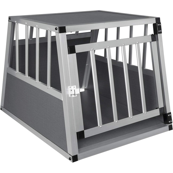 Транспортна переноска для собак та котів EUGAD, алюміній, 54x69x51 см, сіра