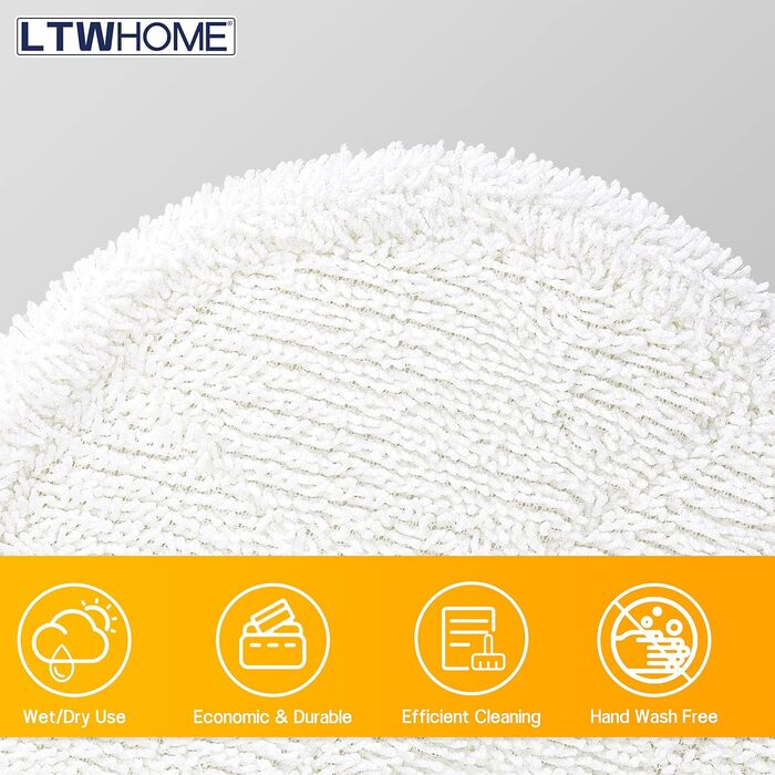 LTWHOME 16cm Mop Pads Set Suitable for Floating Mop 1 pc. M30457 (10 pieces)