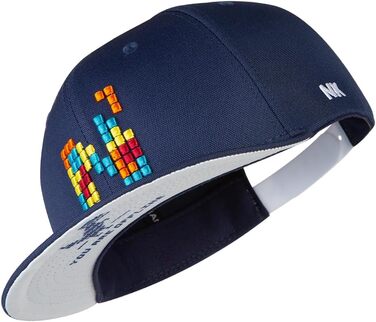Кепка Nebelkind Snapback з принтом Pixel, універсальний розмір, регульована, чоловіча/жіноча, високої якості, трендова, стиль Streetwear, бейсболка з прямим козирком, ретро, блакитна