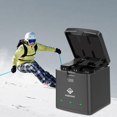 Акумулятор для GoPro Hero 13 Black, 2100mAh, 3-Pack з LED USB-C зарядним пристроєм, сумісний з GoPro Hero 13 Enduro