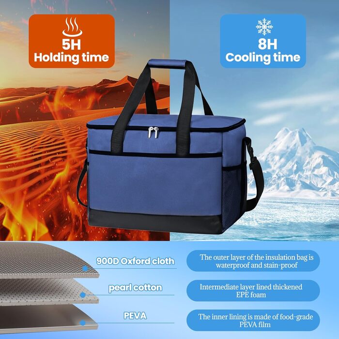 Кühltasche 35L: Термосумка для пікніків та відпочинку на природі (35 літрів)