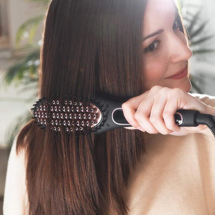 Електрична випрямляюча щітка Cecotec Bamba InstantCare 900 Perfect Brush з кератином та аргановою олією