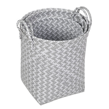 Relaxdays Woven Laundry Basket 3-Piece Set