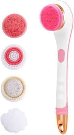 EdirFtra Electric Body Scrub Brush - Rechargeable Silicone Exfoliating Shower Brush for Body & Back - USB