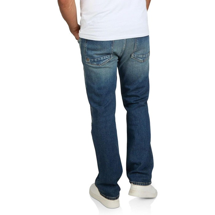 Чоловічі джинси Riverso RIVEddy Regular Fit, еластичні, блакитні/чорні, розміри 29-40, 36W/32L