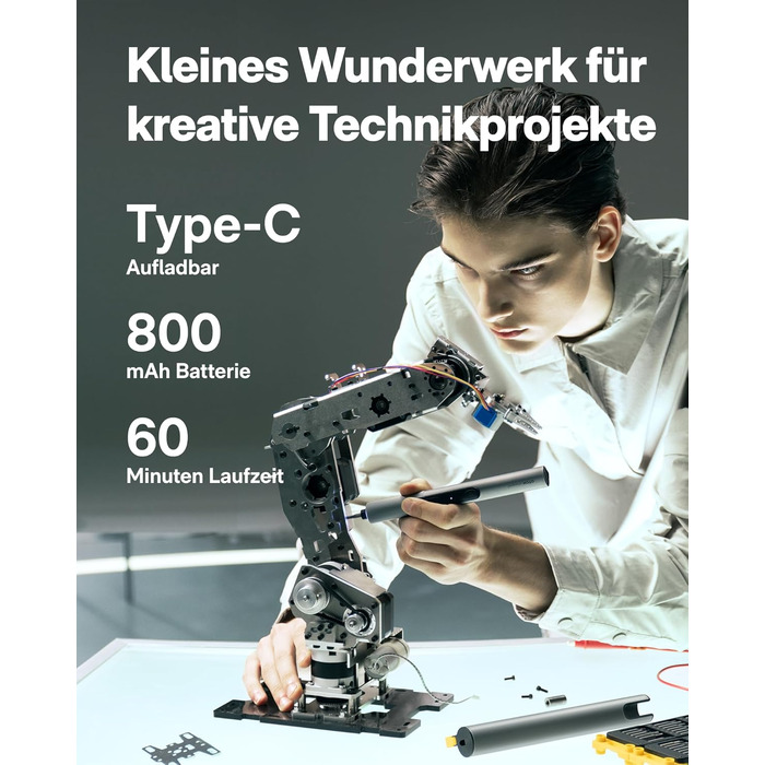 HOTO SNAPBLOQ™ S-A01 Міні Електричний Набір Викруток, Прецизійний Інструмент для Ремонту, 3 Регулювання Моменту, для Телефонів, Ноутбуків, Окулярів та Годинників