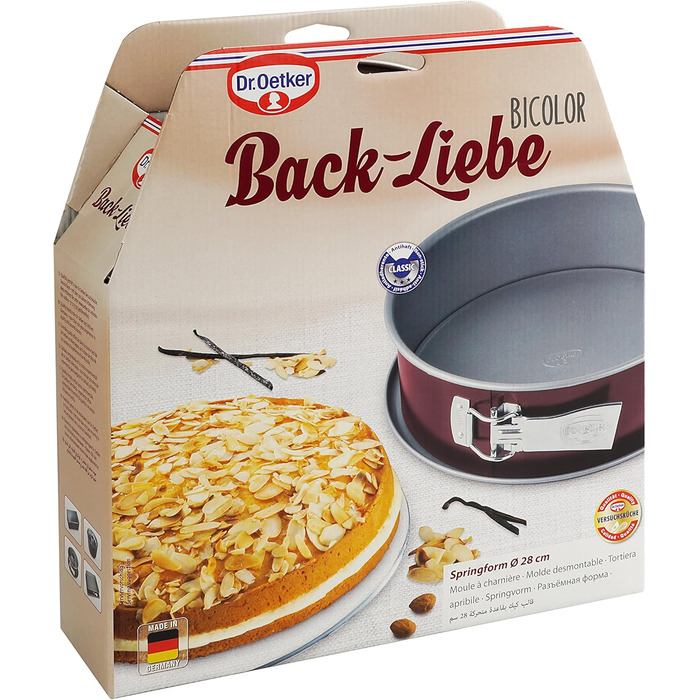 Форма для випічки Dr. Oetker Springform Bicolor 28 см з антипригарним покриттям для тортів та кексів