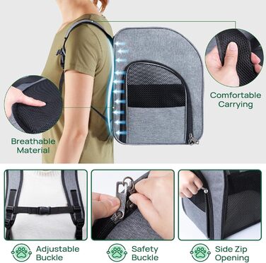 Транспортна сумка-рюкзак для котів та собак: вентильована, складна, для перевезення домашніх тварин