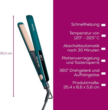 Випрямляч для волосся Beurer HS 60 з іонізацією та керамічним покриттям