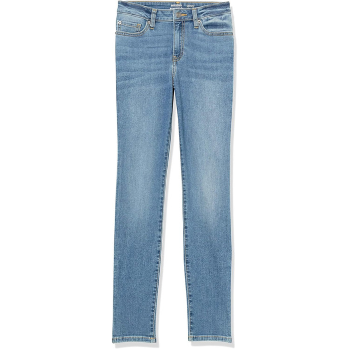 Джинси скінні жіночі Amazon Essentials з еластичної тканини, середньої посадки, світло-блакитні (36)