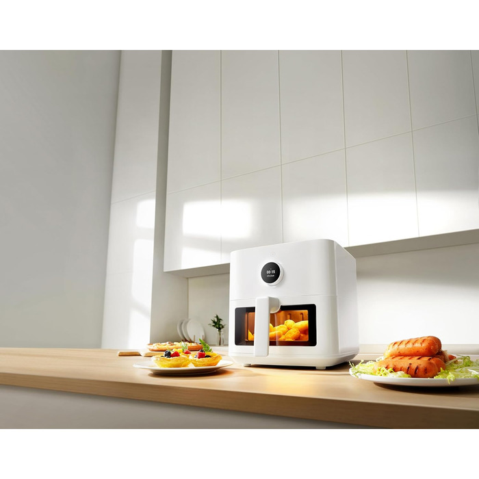Фритюрниця Xiaomi Smart Air Fryer 5.5 л, біла, розумна електрична мультифункціональна