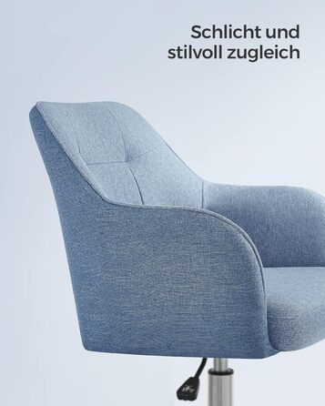 Крісло офісне SONGMICS, поворотне, регульоване по висоті, до 110 кг, дихаючий матеріал, для робочого кабінету та спальні, OBG019K01