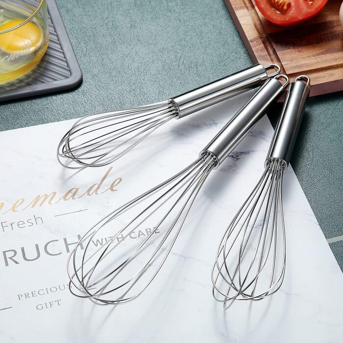 Набір міксерів Kyraton з нержавіючої сталі (3 шт.) 8', 10', 12' - для кухні, приготування їжі, збивання