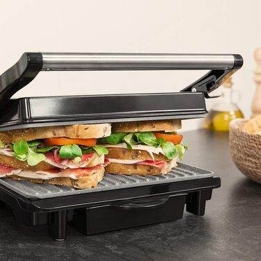 Cecotec Rock'nGrill Dark 1000 Electric Grill with Stone Coating - 1500W, PTFE & PFOA Free
