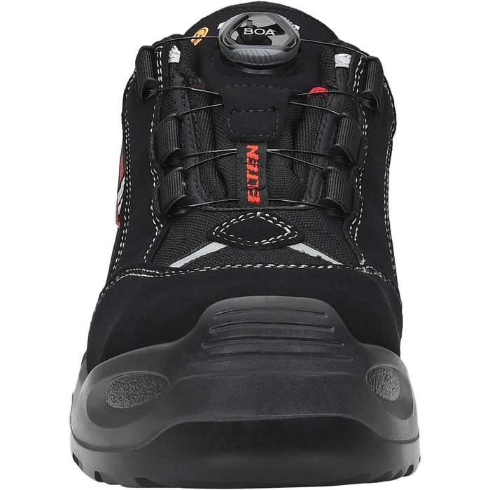 Робочі черевики ELTEN SENEX BOA ESD S3 для чоловіків, текстиль, алюмінієва захисна капа, легкі, спортивні, чорно-червоні, розмір 43