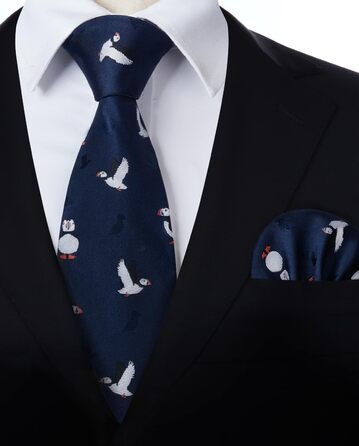 HISDERN Комплект краватки та нагрудного хустинки для чоловіків. Зелено-жовтий, класичний, для весілля, бізнес-стиль