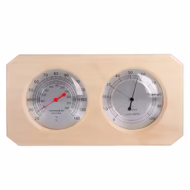 MIFXIN Sauna Thermometer Holz Sauna Hygrothermograph 2-in-1 Double Dial Indoor Humidity and Temperature Measurement Hygrometer for Sauna Room Equipment Accessories
