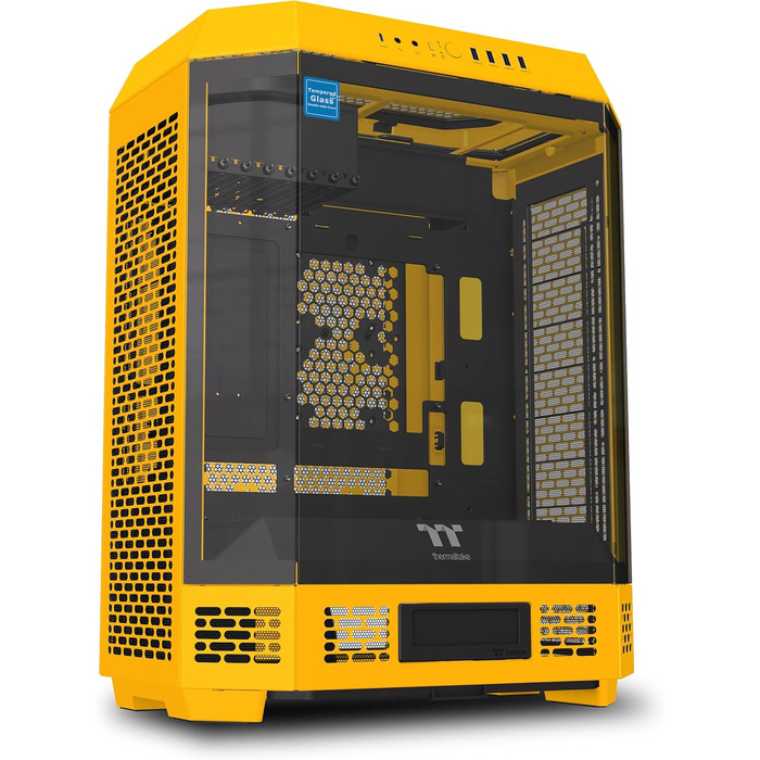 Корпус ПК Thermaltake The Tower 600 ATX з вертикальним дизайном, 3 скляні панелі, 2 вентилятори 140mm, підтримка радіаторів 420/360mm, USB-C, білий (Bumblebee)