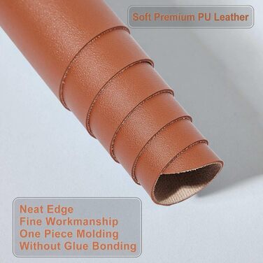 Підкладка на стіл велика 90x43 см Braun з PU шкіри, килимок для миші, клавіатури та ноутбука, водонепроникний, антиковзкий