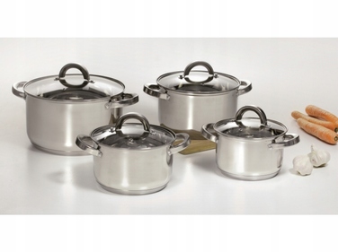 Набір каструль Ambition Berry з нержавіючої сталі, 8 предметів