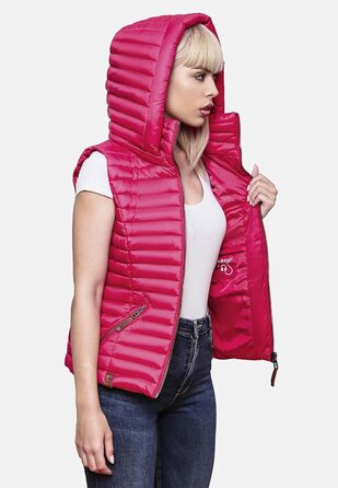 Жіноча перехідна куртка Navahoo Shadaa з капюшоном та стеганим жилетом - 3XL (XS, Фуксія)