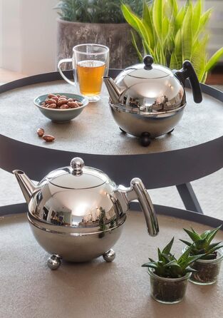Bredemeijer Teapot 1.2 L matte black double-walled Duet Bella Ronde