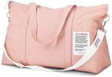 Спортивна сумка Flintronic для жінок, дорожня сумка-мішок, сумка на вихідні з чохлом для візка, водонепроникна, сумка для тренажерного залу, дорожня сумка, ручна поклажа для спорту, подорожей, літака (Рожева)