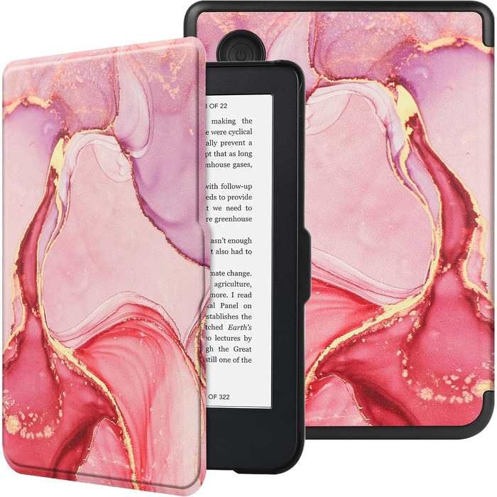 Чохол-книга HGWALP Slim Shell для Tolino Shine 5/Shine Color/Shine 4, Kobo Clara Colour/Clara BW/Clara 2E, Marble Pink
