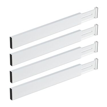 Relaxdays 4-Piece Drawer Dividers in White